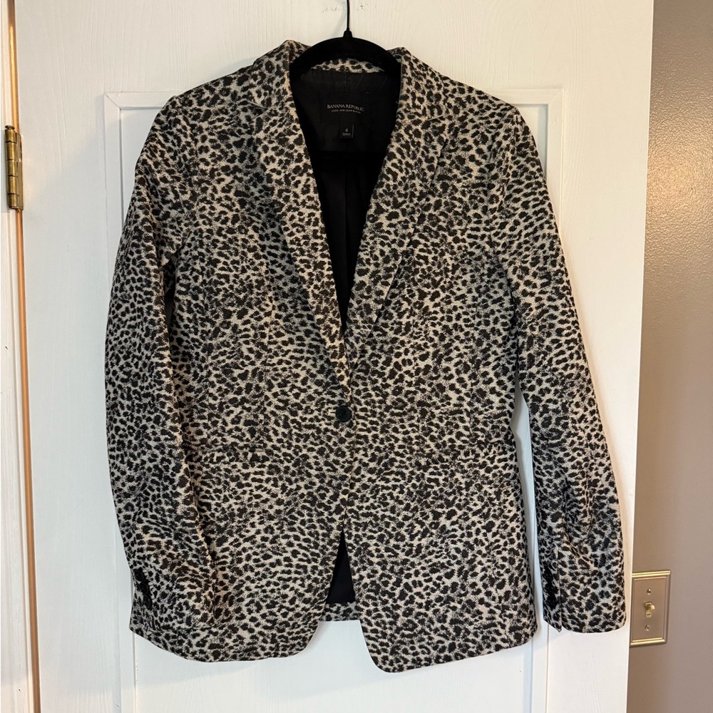 Banana Republic Animal Print Blazer